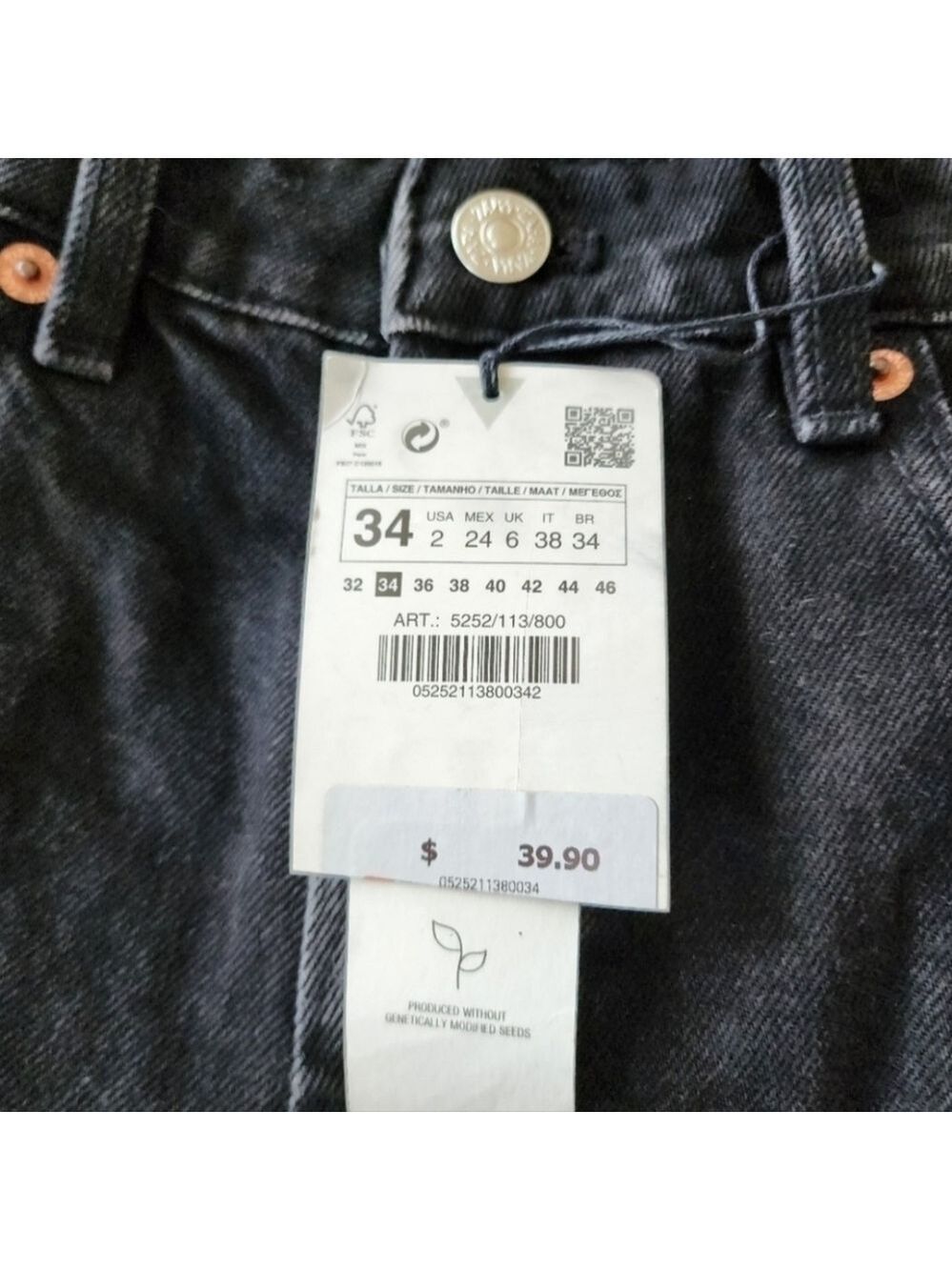 Zara Hi- Rise Denim Shorts Size 2 - Picture 4 of 6